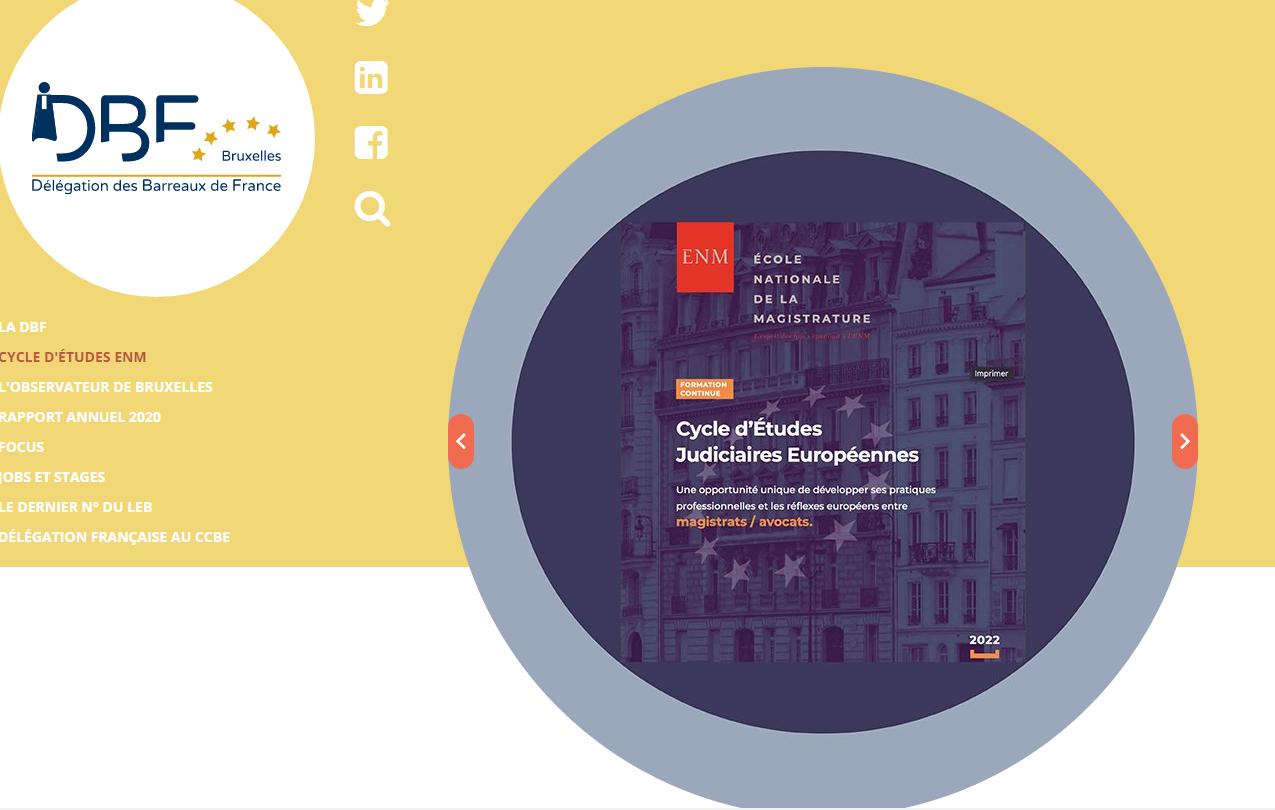 Cycle d’Etudes judiciaires européennes de la DBF