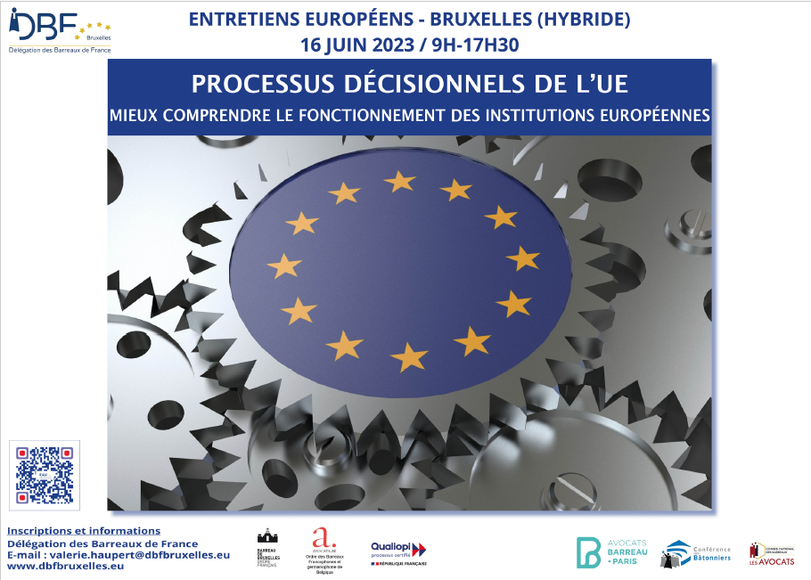 Entretiens européens "processus décisionnels de l'UE"