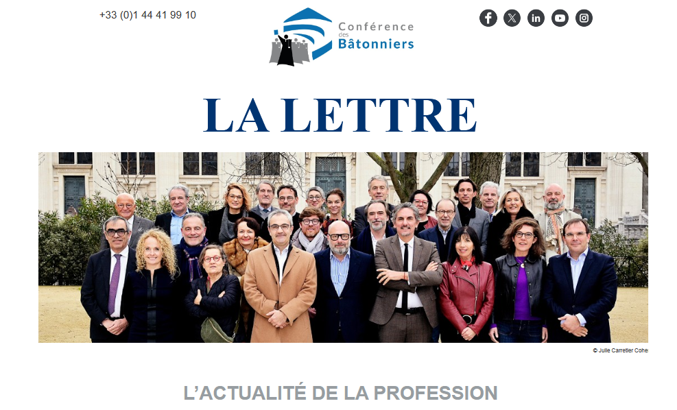 Lettre de la Conférence : Janvier 2025