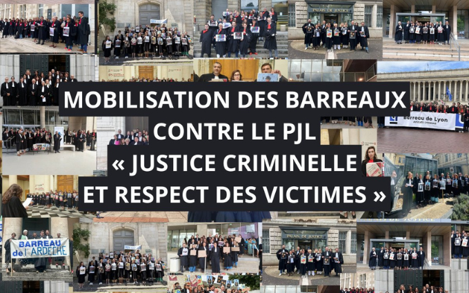 Mobilisation de la profession contre le projet de loi « justice criminelle et respect des victimes »