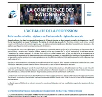 La lettre de la Conférence de février-mars 2023
