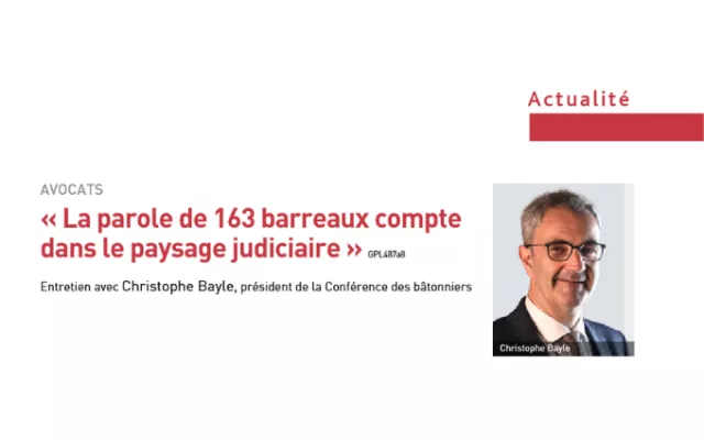 La parole de 163 barreaux compte dans le paysage judiciaire
